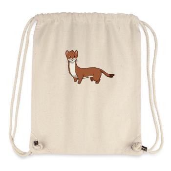 Kawaii Weasel - Stanley/Stella Recycled Gym Bag - natural - Front
