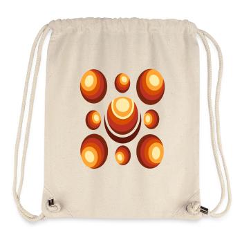 Halbmond Retro Kreismuster - Stanley/Stella recycelter Gym Bag - Naturweiß - Vorne