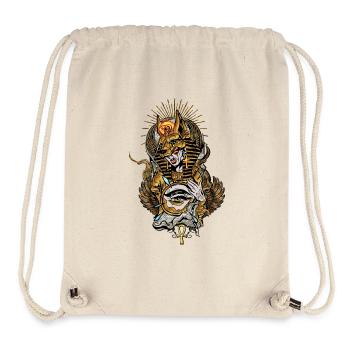 Masque Anubis avec l’œil qui voit tout - Sac à cordon recyclé Stanley/Stella - blanc naturel - Devant