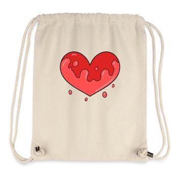 Sang de cœur - Sac à cordon recyclé Stanley/Stella - blanc naturel - Devant