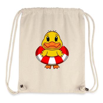 Bouée de sauvetage duck swimming - Sac à cordon recyclé Stanley/Stella - blanc naturel - Devant