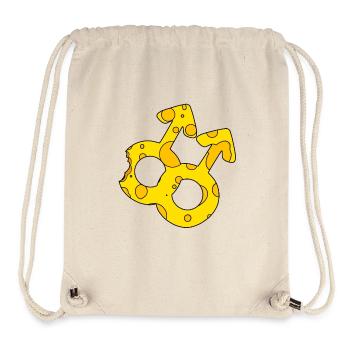Symbole Double Mars - Sac à cordon recyclé Stanley/Stella - blanc naturel - Devant