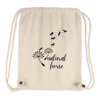 Natural Horse mit Blumen - Stanley/Stella recycelter Gym Bag - Naturweiß - Vorne