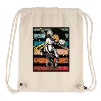 Astronaute Musique Vinyle Art - Sac à cordon recyclé Stanley/Stella - blanc naturel - Devant