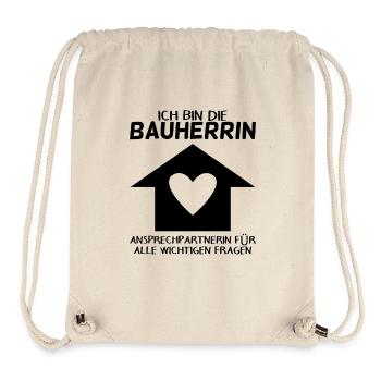 Bauherrin Hausbau Baustelle Richtfest - Stanley/Stella recycelter Gym Bag - Naturweiß - Vorne