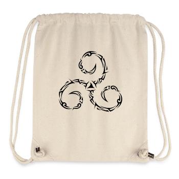 Triskèle Tribal Celte Breton - Sac à cordon recyclé Stanley/Stella - blanc naturel - Devant