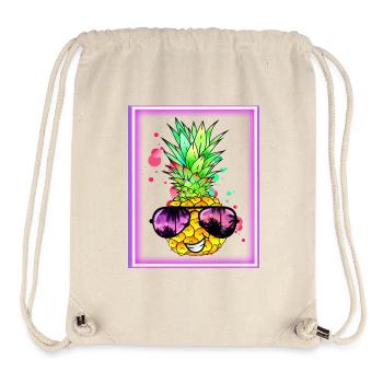 Pineapple Retro Neon Art - Stanley/Stella Recycled Gym Bag - natural - Front