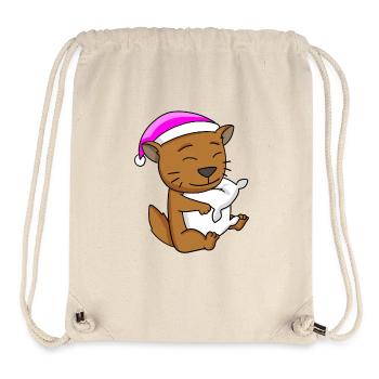 Katze Katzenrasse Somali - Stanley/Stella recycelter Gym Bag - Naturweiß - Vorne
