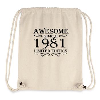 1981 - Born 1981 - Stanley/Stella Recycled Gym Bag - natural - Front