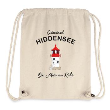 Hiddensee, ein Meer an Ruhe, Leuchtturm Gellen - Stanley/Stella recycelter Gym Bag - Naturweiß - Vorne