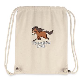 Amoureux des chevaux - Pur-sang Papa - Sac à cordon recyclé Stanley/Stella - blanc naturel - Devant