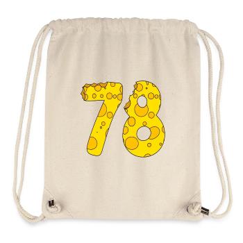 78 ans - Cadeau du 78e anniversaire - 1978 - Sac à cordon recyclé Stanley/Stella - blanc naturel - Devant
