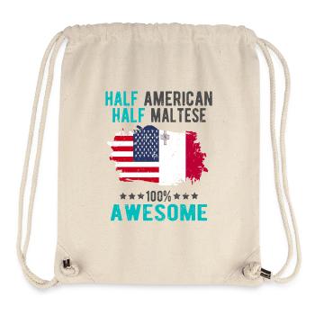 Halb Amerikaner Halb Mateser - Stanley/Stella recycelter Gym Bag - Naturweiß - Vorne