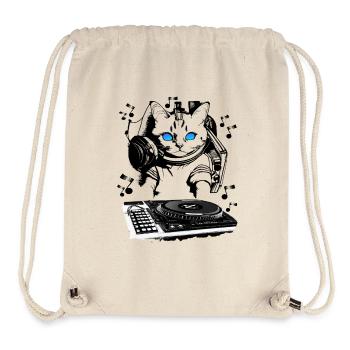 Katzen DJ mit Mischpult - Stanley/Stella recycelter Gym Bag - Naturweiß - Vorne