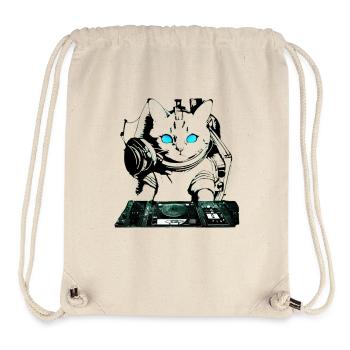 DJ Katze mit Mischpult - Stanley/Stella recycelter Gym Bag - Naturweiß - Vorne