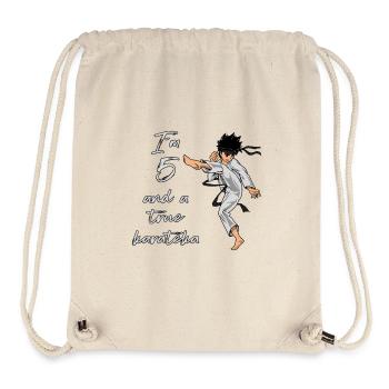 Ich bin 5 - Jungen Karate - Stanley/Stella recycelter Gym Bag - Naturweiß - Vorne