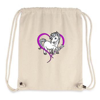 Amoureux des chevaux - Arabes - Sac à cordon recyclé Stanley/Stella - blanc naturel - Devant