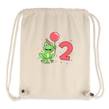 With frog - children's birthday 2 years - Stanley/Stella Recycled Gym Bag - natural - Front