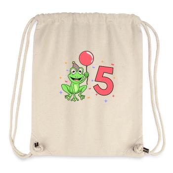 With frog - children's birthday 5 years - Stanley/Stella Recycled Gym Bag - natural - Front