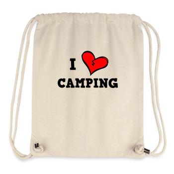 Ich liebe Camping - Stanley/Stella recycelter Gym Bag - Naturweiß - Vorne