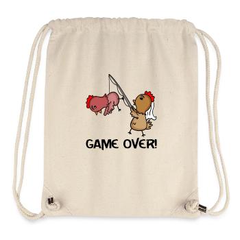 JGA Bride Groom Marriage Game Over Gift - Sac à cordon recyclé Stanley/Stella - blanc naturel - Devant