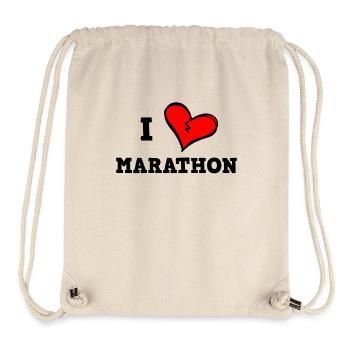 Ich liebe Marathon - Stanley/Stella recycelter Gym Bag - Naturweiß - Vorne