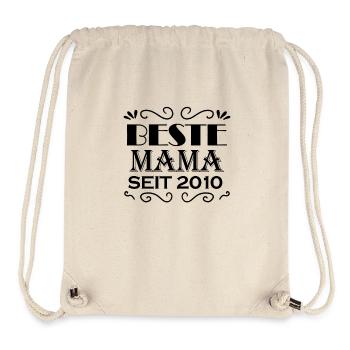 Beste Mama seit 2010 - Stanley/Stella recycelter Gym Bag - Naturweiß - Vorne