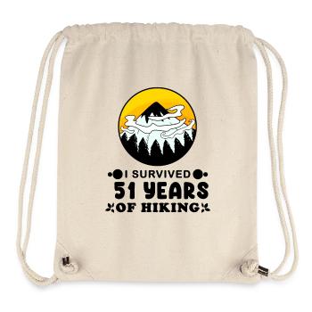 Mountain Wanderer 51ème anniversaire 51 ans Cadeau - Sac à cordon recyclé Stanley/Stella - blanc naturel - Devant