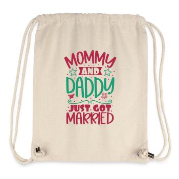 Mom and Dad got married - Stanley/Stella Recycled Gym Bag - natural - Front
