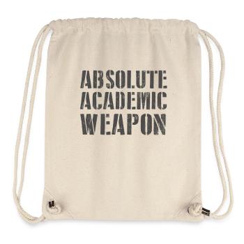 Studenten Absolute Academic Weapon - Stanley/Stella recycelter Gym Bag - Naturweiß - Vorne