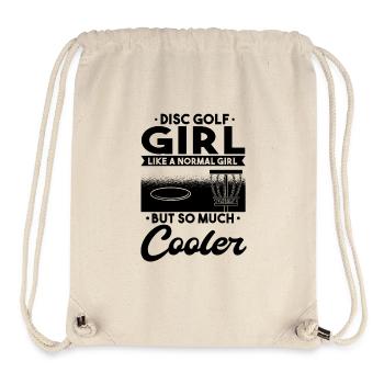 Disc Golf Girl Spruch - Stanley/Stella recycelter Gym Bag - Naturweiß - Vorne