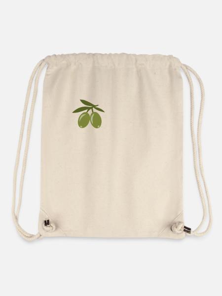 Oliven - Stanley/Stella recycelter Gym Bag - Naturweiß