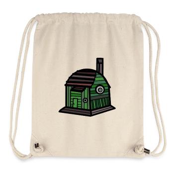 Gartenhaus Hütte Haus wohnen Immobilie bauen - Stanley/Stella recycelter Gym Bag - Naturweiß - Vorne