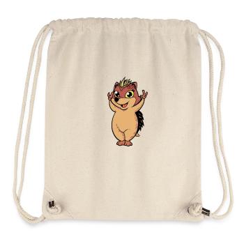 Cartoon Igel zeigt Ich Liebe Dich - Stanley/Stella recycelter Gym Bag - Naturweiß - Vorne