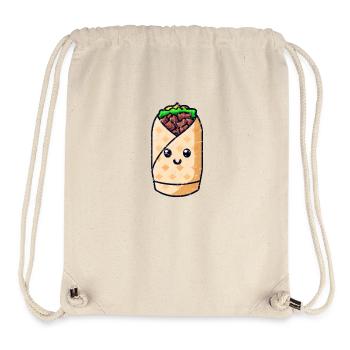 Wrap sucré au kebab kawaii - Sac à cordon recyclé Stanley/Stella - blanc naturel - Devant
