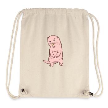 Kawaii rat-taupe nu - Sac à cordon recyclé Stanley/Stella - blanc naturel - Devant