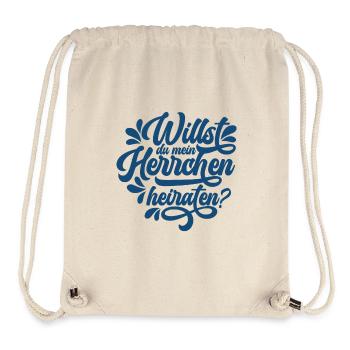 Willst du mein Herrchen heiraten? - Stanley/Stella recycelter Gym Bag - Naturweiß - Vorne