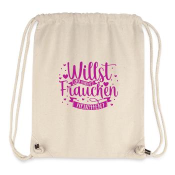 Willst du mein Frauchen heiraten? - Stanley/Stella recycelter Gym Bag - Naturweiß - Vorne
