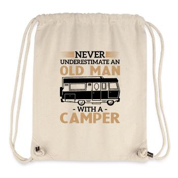 Never underestimate an old man with a camper - Stanley/Stella Recycled Gym Bag - natural - Front