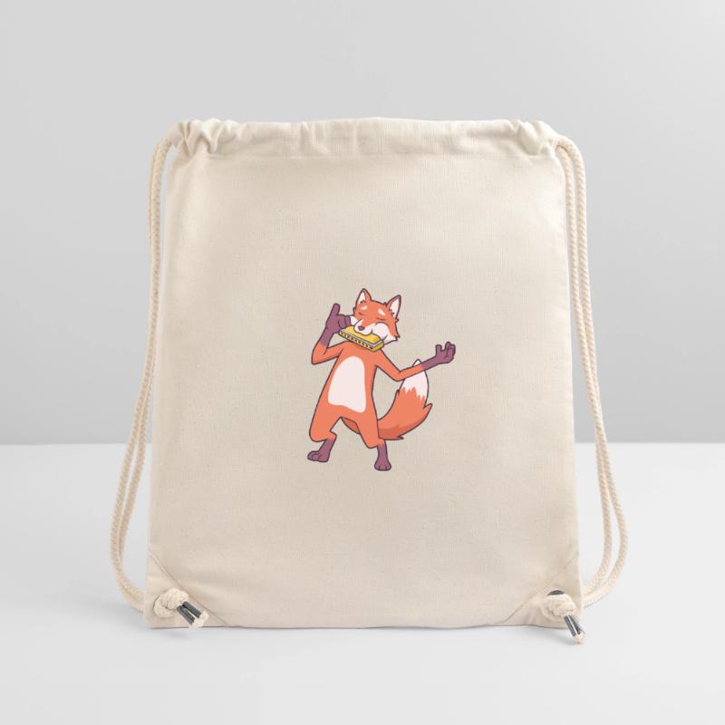 Fox joue de l’harmonica Sac à cordon recyclé Stanley/Stella