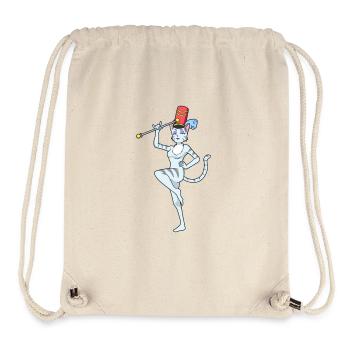 Comic cat twirling - Stanley/Stella Recycled Gym Bag - natural - Front