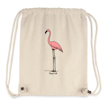 Steh stolz – Flamingo - Stanley/Stella recycelter Gym Bag - Naturweiß - Vorne