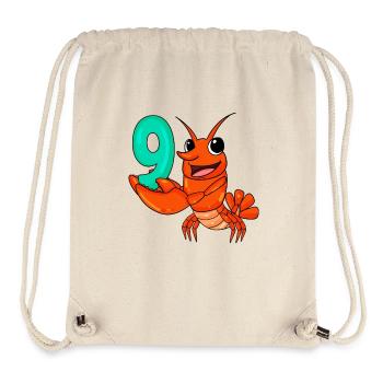 9th Birthday Motif Lobster - Nine Years - Stanley/Stella Recycled Gym Bag - natural - Front