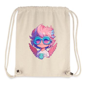Kleiner süßer Engel mit Brille - Stanley/Stella recycelter Gym Bag - Naturweiß - Vorne