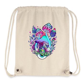 Psychedelic Mushroom Eyes Nature Art - Stanley/Stella Recycled Gym Bag - natural - Front