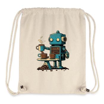 Tin robot makes coffee - Stanley/Stella Recycled Gym Bag - natural - Front