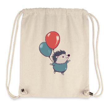 Little hedgehog with balloons - Stanley/Stella Recycled Gym Bag - natural - Front
