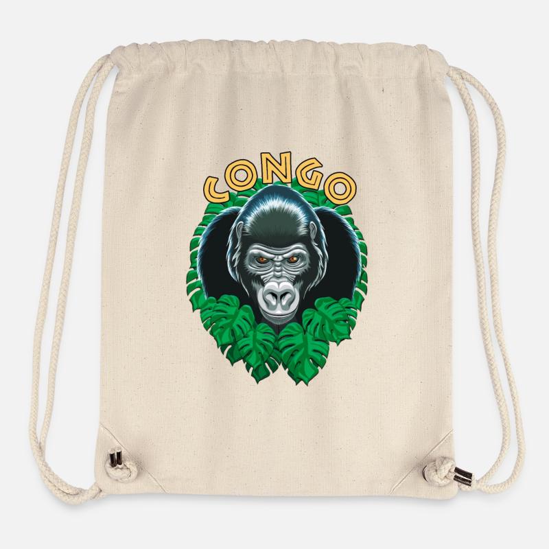 Congo gorilla - Stanley/Stella Recycled Gym Bag - natural