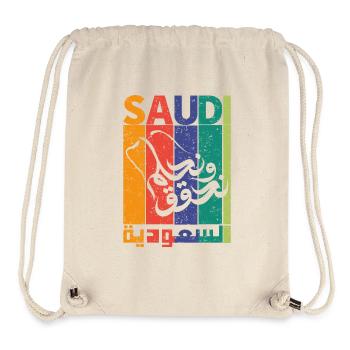Saudi Arabia National Day KSA Retro Vintage - Stanley/Stella Recycled Gym Bag - natural - Front