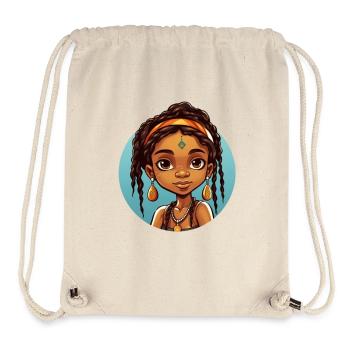 Afro Schwarz Kind Junge Mädchen Ethno Geschenkidee - Stanley/Stella recycelter Gym Bag - Naturweiß - Vorne